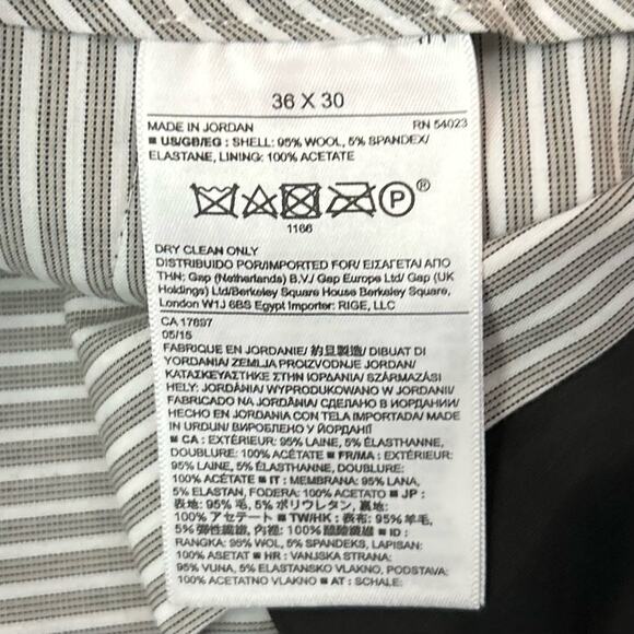 Banana Republic Modern Slim Fit Men’s Wool Pants, Dark Steely Blue, Size 36x30 - Picture 12 of 12